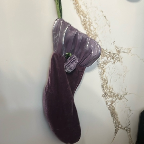 3 deep purple and lavender with green accents vintage stockings 🎄⭐️⭐️ - Picture 3 of 11